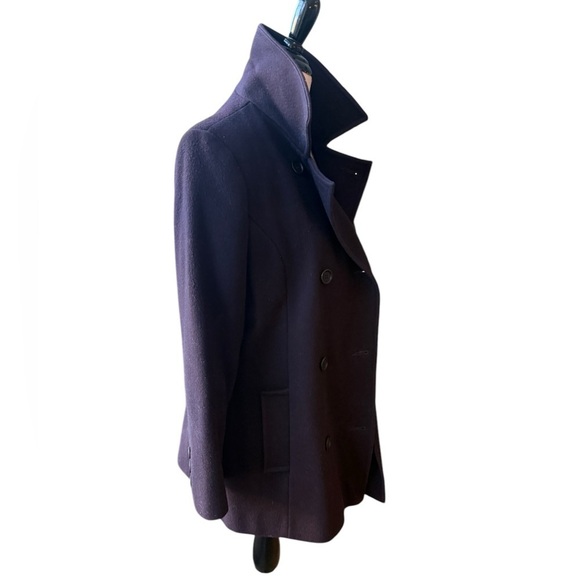 Evan Picone Peacoat Women's 100% Wool Plum Color Vintage Winter - Picture 6 of 13